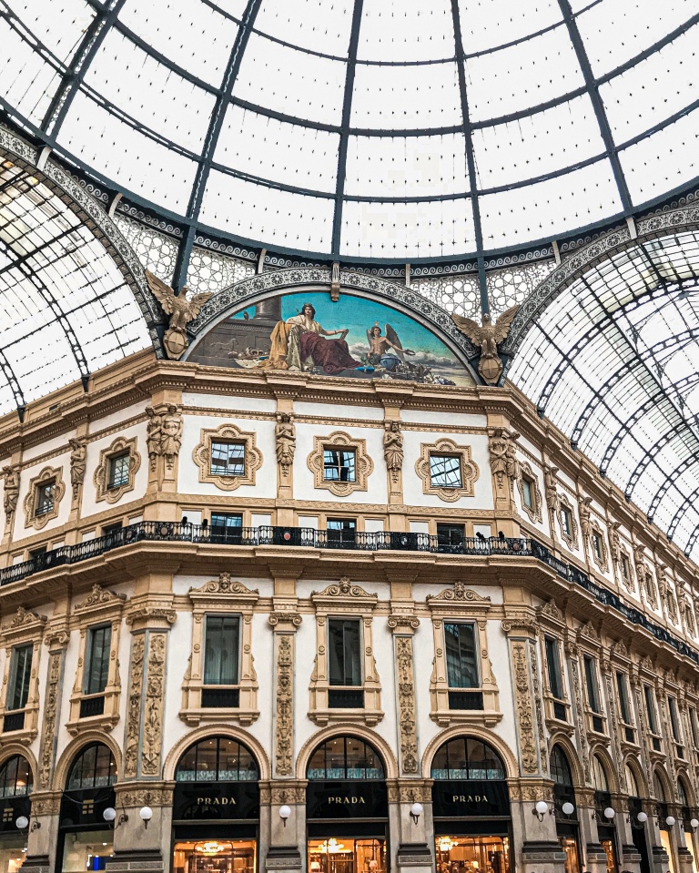 Galleria Vittorio Emanuele II, the oldest mall in Milan, Italy housing some of the most luxurious brands